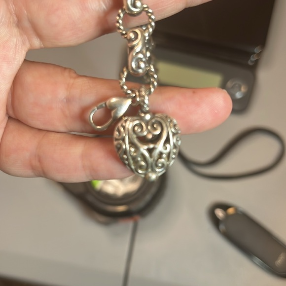 BRIGHTON Silver Heart Charm adjustable Bracelet - Picture 4 of 4